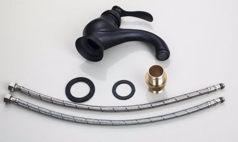 Rene Houtman Nostalgische Zwarte Wastafelkraan - H145 MM