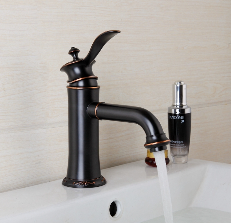 Rene Houtman Sierlijke Bronzen Wastafelkraan - H200 MM