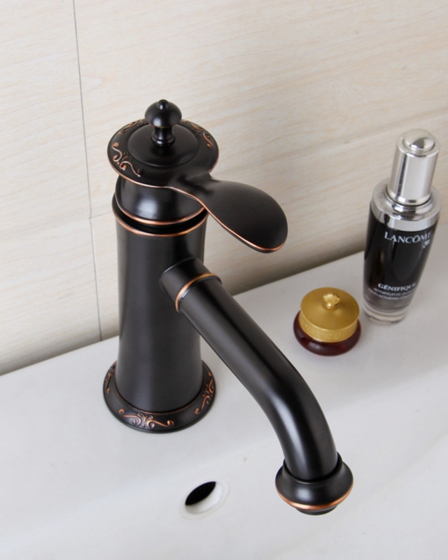 Rene Houtman Sierlijke Bronzen Wastafelkraan - H200 MM