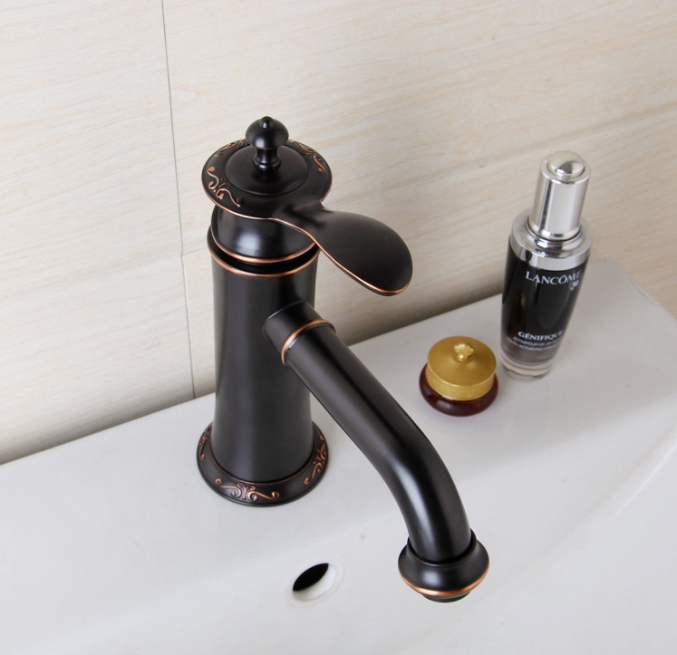 Rene Houtman Sierlijke Bronzen Wastafelkraan - H200 MM