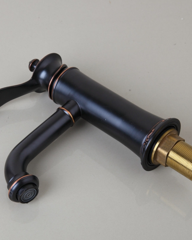 Rene Houtman Sierlijke Bronzen Wastafelkraan - H200 MM