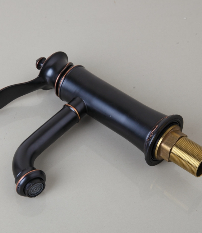 Rene Houtman Sierlijke Bronzen Wastafelkraan - H200 MM