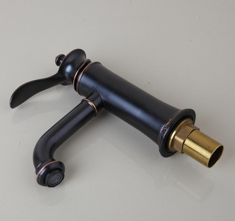 Rene Houtman Sierlijke Bronzen Wastafelkraan - H200 MM
