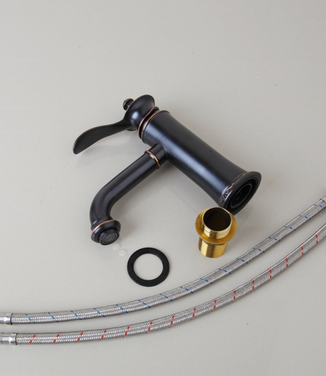 Rene Houtman Sierlijke Bronzen Wastafelkraan - H200 MM