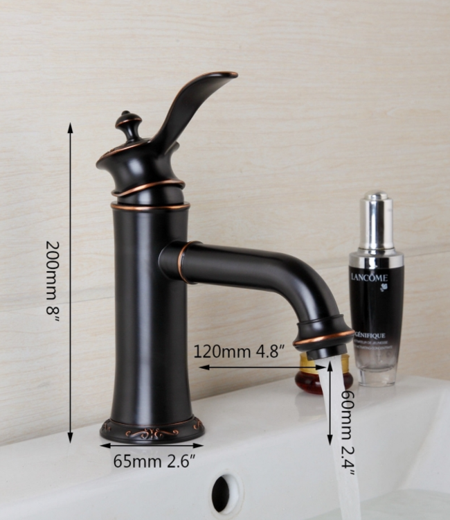 Rene Houtman Sierlijke Bronzen Wastafelkraan - H200 MM