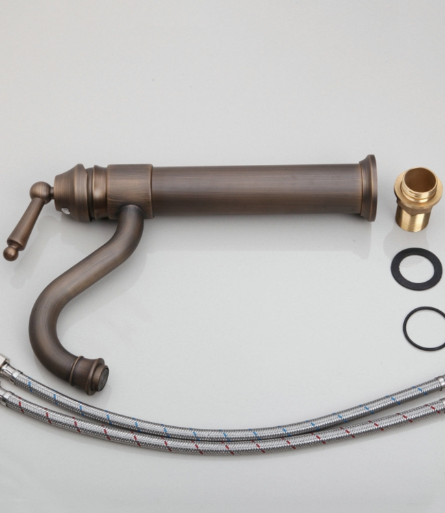 Rene Houtman Nostalgische Wastafelkraan - Brons - H325 MM