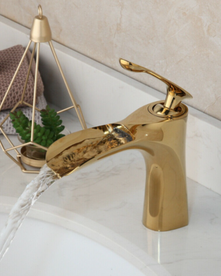Rene Houtman Elegante Gouden Watervalkraan - H18 cm