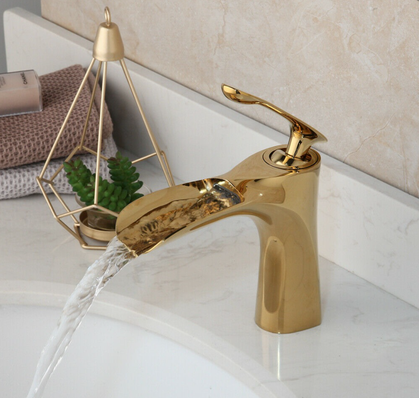 Rene Houtman Elegante Gouden Watervalkraan - H18 cm