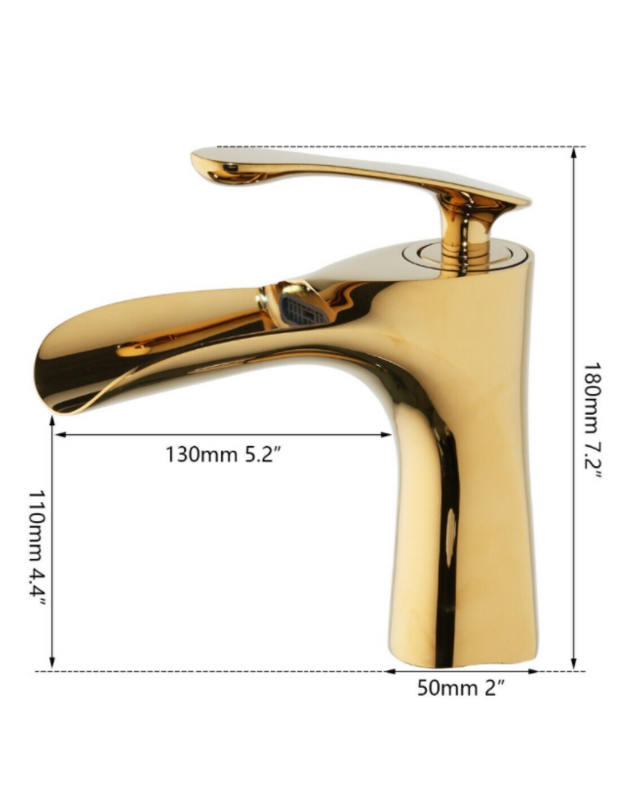 Rene Houtman Elegante Gouden Watervalkraan - H18 cm