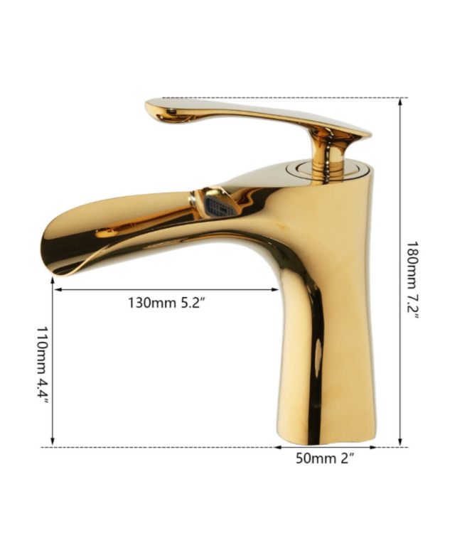 Rene Houtman Elegante Gouden Watervalkraan - H18 cm