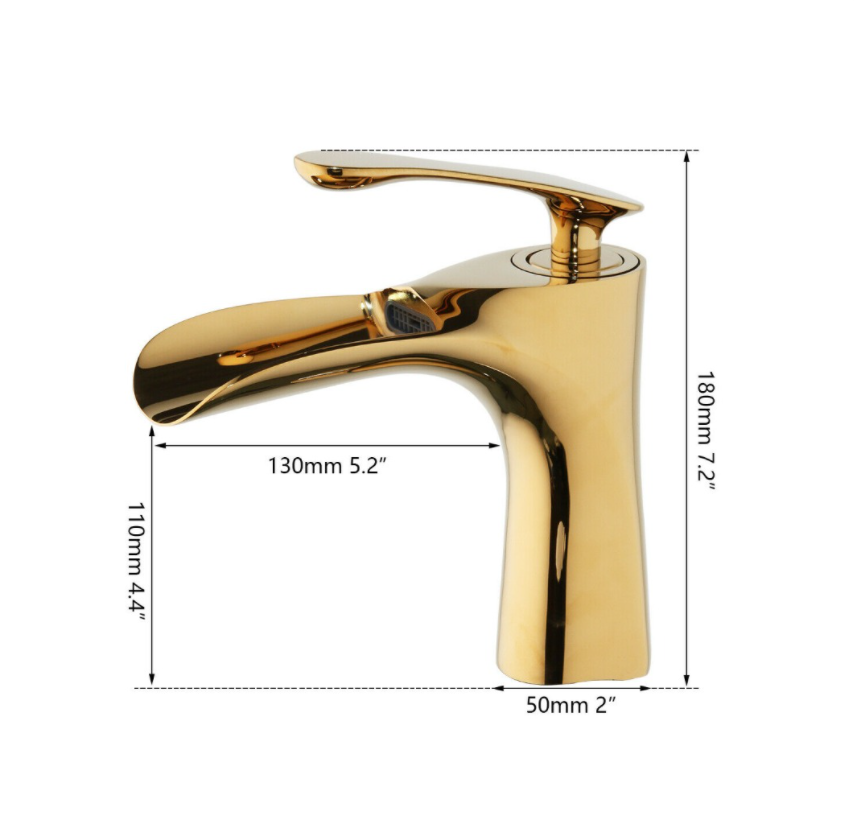 Rene Houtman Elegante Gouden Watervalkraan - H18 cm