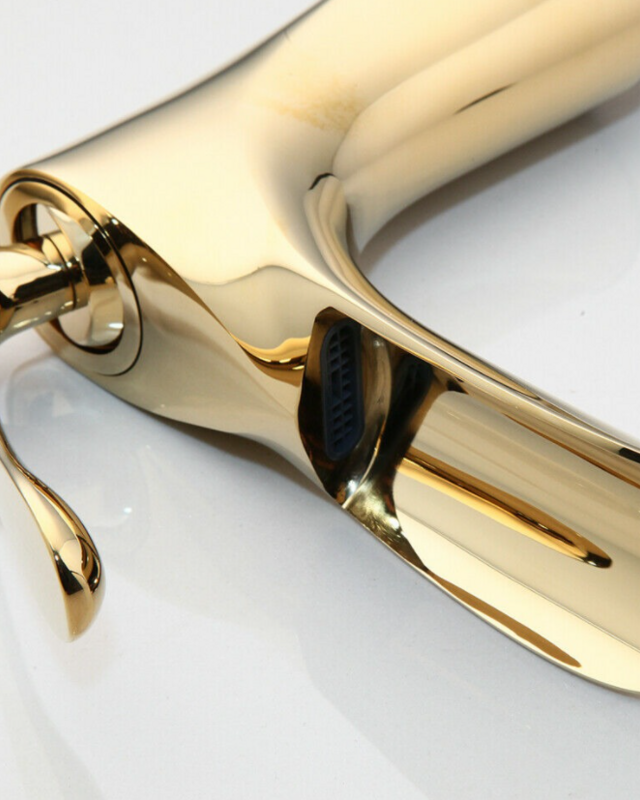 Rene Houtman Elegante Gouden Watervalkraan - H18 cm