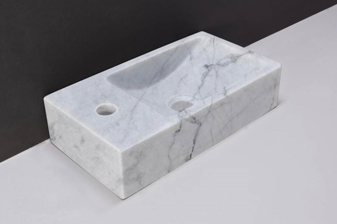 Forzalaqua Venetia Fontein Carrara Gepolijst - 40x22x10 cm