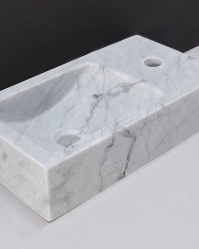Forzalaqua Venetia Fontein Carrara Gepolijst - 40x22x10 cm