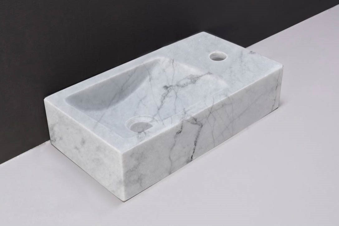 Forzalaqua Venetia Fontein Carrara Gepolijst - 40x22x10 cm