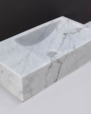Forzalaqua Venetia Fontein Carrara Gepolijst - 40x22x10 cm