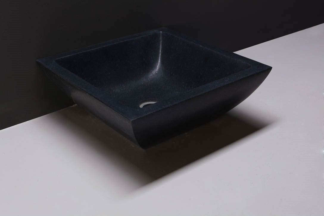 Forzalaqua Siracusa Waskom - Graniet Gezoet - 40x40x15 cm