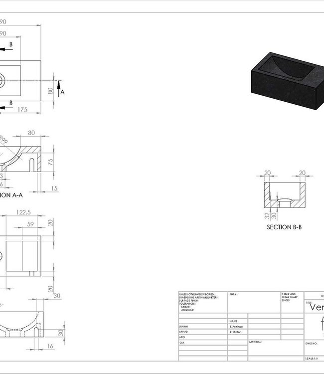 Forzalaqua Verona Waskom - Travertin Gezoet