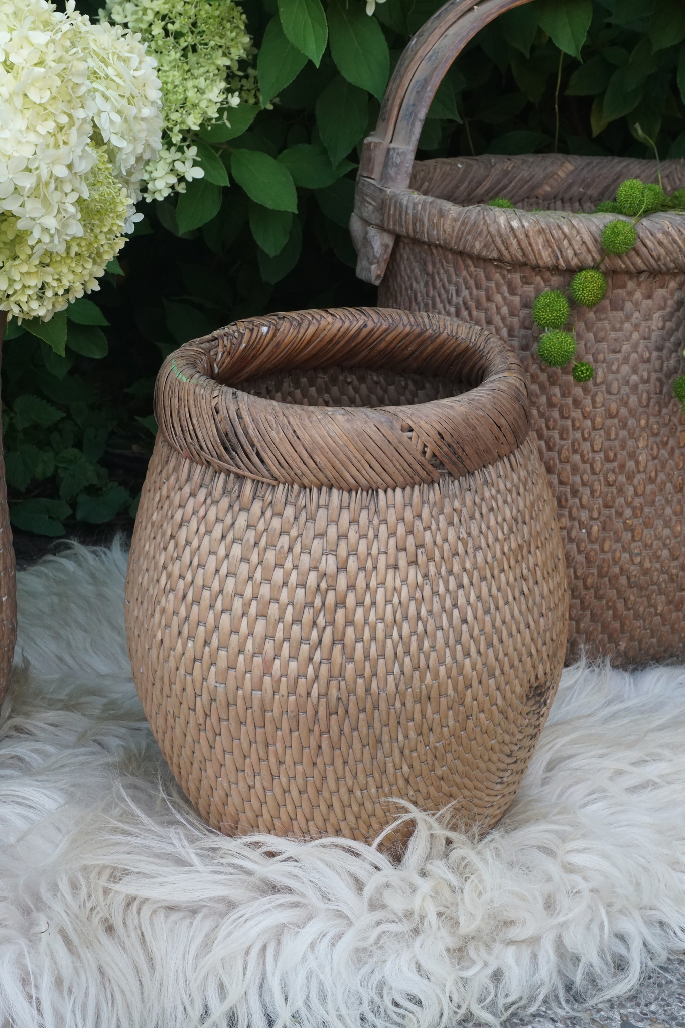 Rene Houtman Vismand Oud Riet Vergrijsd - L40 x B28 cm