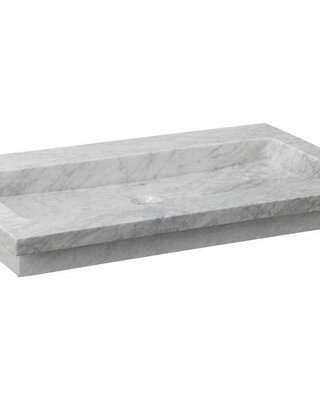 Forzalaqua Nova Wastafel Carrara Gepolijst - 60,5x51,5x9,5 cm