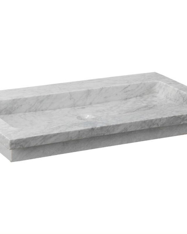 Forzalaqua Nova Wastafel Carrara Gepolijst - 60,5x51,5x9,5 cm