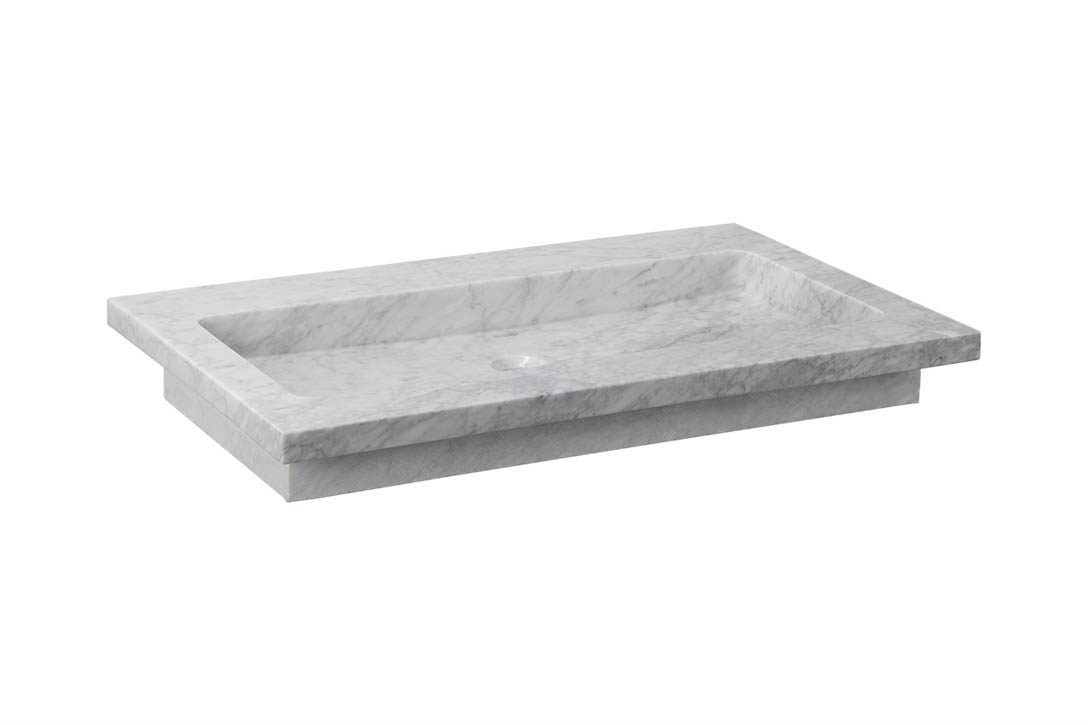 Forzalaqua Nova Wastafel Carrara Gepolijst - 60,5x51,5x9,5 cm