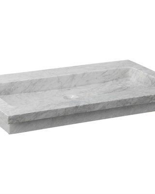 Forzalaqua Nova Wastafel Carrara Gepolijst - 80,5x51,5x9,5 cm