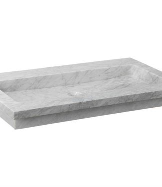 Forzalaqua Nova Wastafel Carrara Gepolijst - 80,5x51,5x9,5 cm