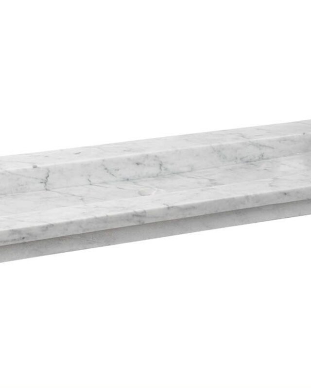 Forzalaqua Nova Wastafel Carrara Gepolijst - 100,5x51,5x9,5 cm