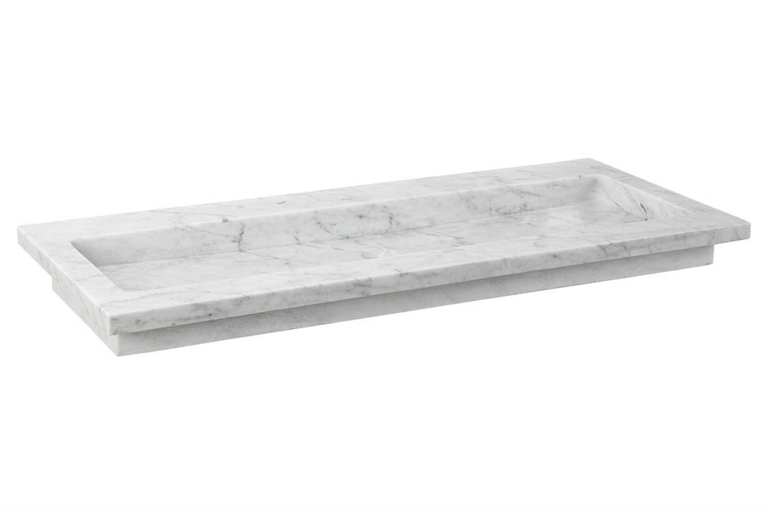 Forzalaqua Nova Wastafel Carrara Gepolijst - 100,5x51,5x9,5 cm