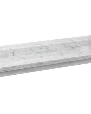 Forzalaqua Nova Wastafel Carrara Gepolijst - 120,5x51,5x9,5 cm