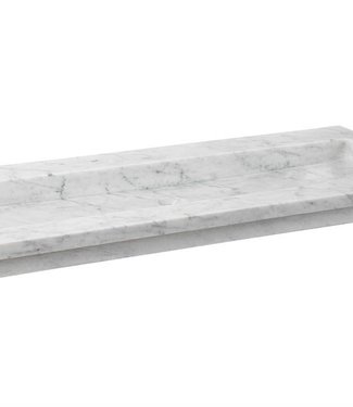 Forzalaqua Nova Wastafel Carrara Gepolijst - 120,5x51,5x9,5 cm