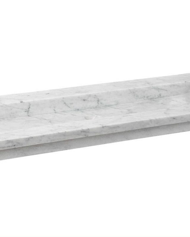 Forzalaqua Nova Wastafel Carrara Gepolijst - 120,5x51,5x9,5 cm