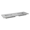Nova Doppio Wastafel - Carrara Gepolijst en Gekapt 140,5x51,5x9,5 cm