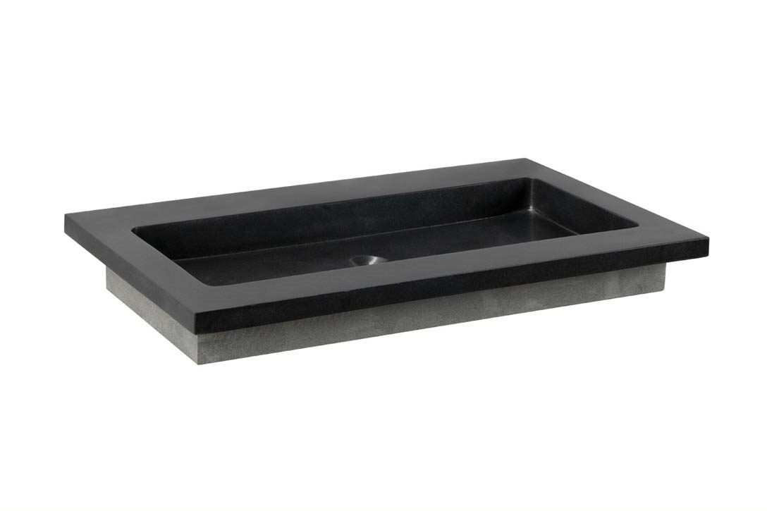 Forzalaqua Nova Wastafel Graniet Gezoet - 60,5x51,5x9,5 cm