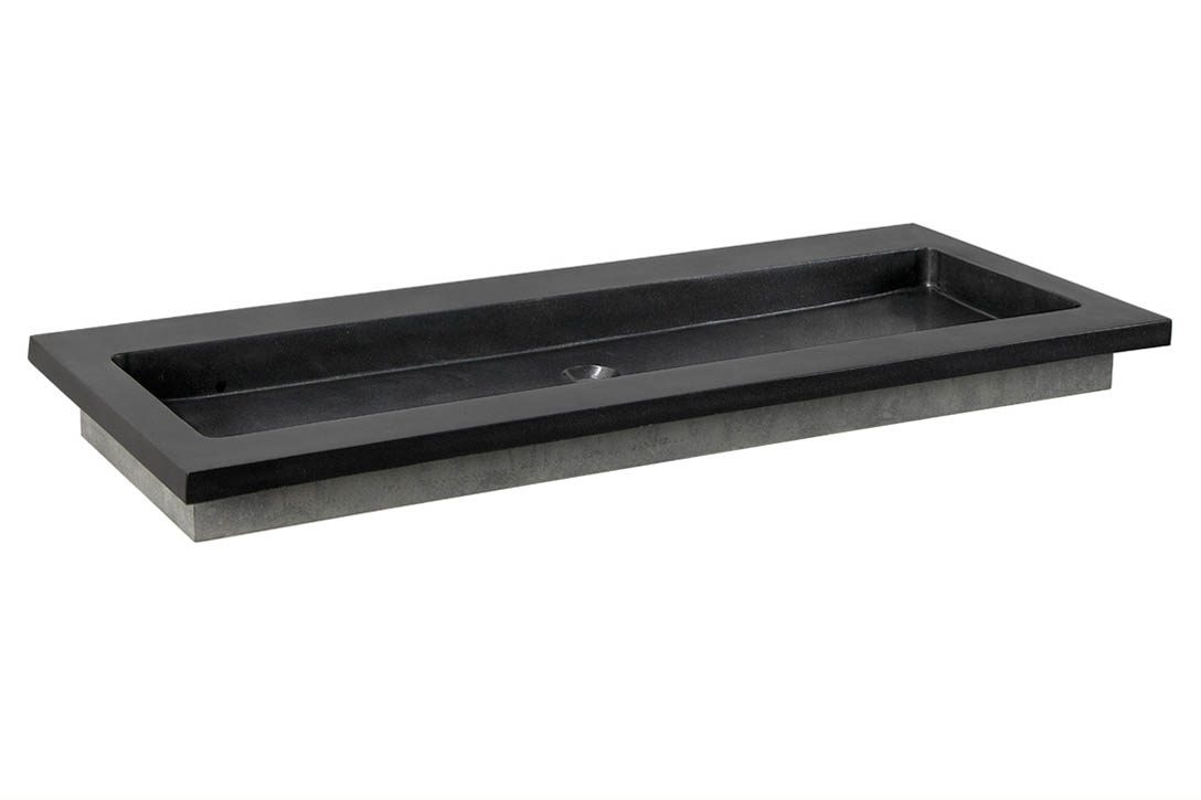 Forzalaqua Nova Wastafel Graniet Gezoet - 120,5x51,5x9,5 cm