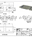 Forzalaqua Nova Doppio Wastafel - Graniet Gezoet - 140,5x51,5x9,5 cm