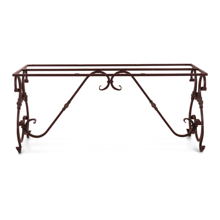 Rene Houtman IJzeren Tafelonderstel Krulpoten Tuintafel 170 x 70 cm