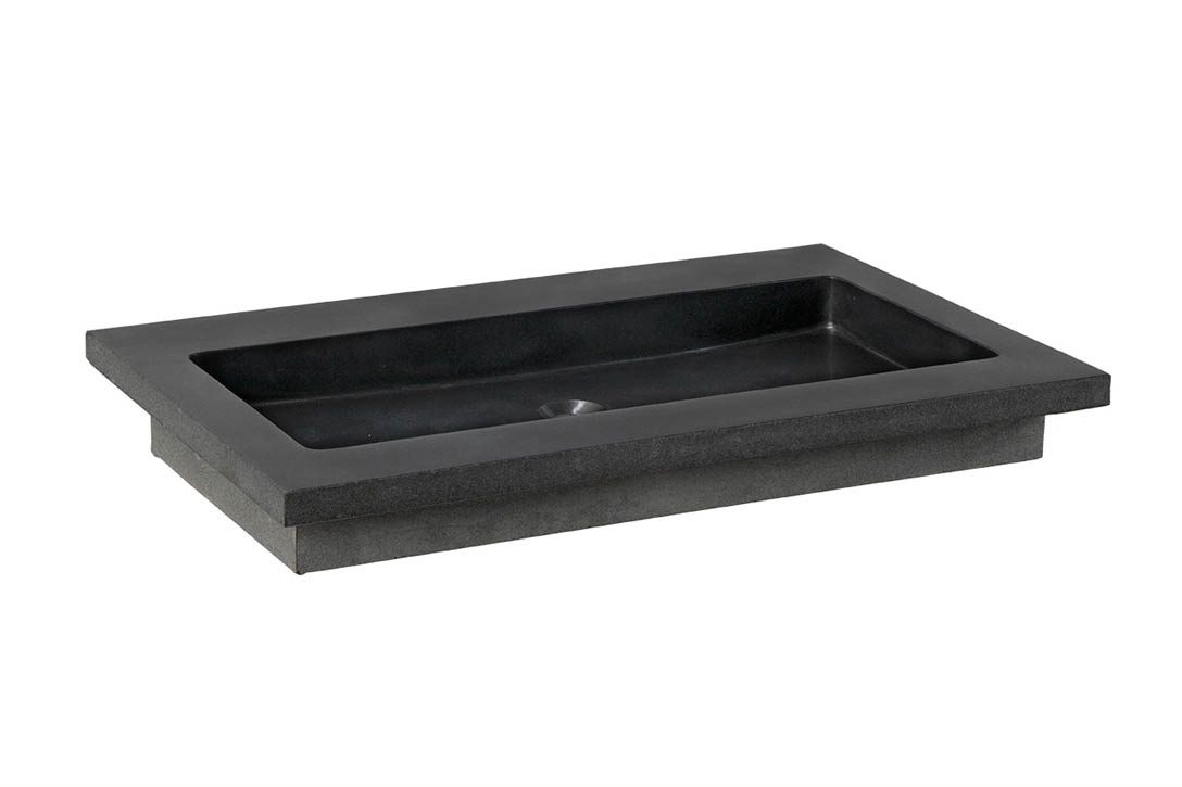 Forzalaqua Nova Wastafel Graniet Gezoet & Gebrand - 60,5x51,5x9,5 cm
