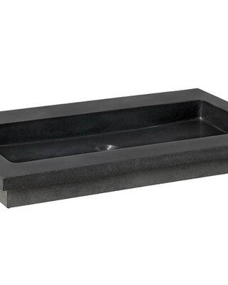Forzalaqua Nova Wastafel Graniet Gezoet & Gebrand - 80,5x51,5x9,5 cm