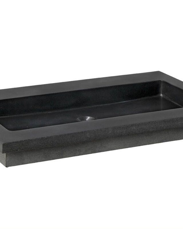 Forzalaqua Nova Wastafel Graniet Gezoet & Gebrand - 80,5x51,5x9,5 cm