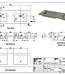 Forzalaqua Nova Doppio Wastafel - Graniet Gezoet & Gebrand - 160,5x51,5x9,5 cm