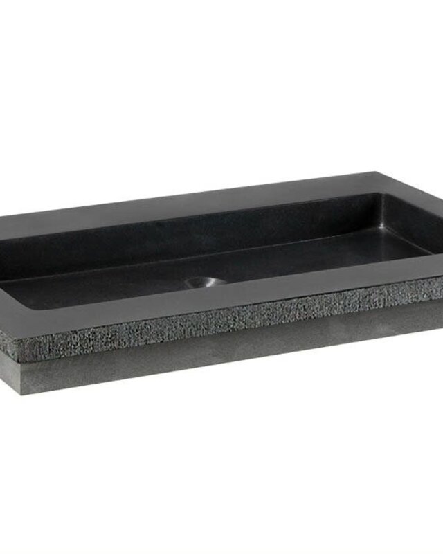 Forzalaqua Nova Wastafel Graniet Gezoet & Gefrijnd - 80,5x51,5x9,5 cm