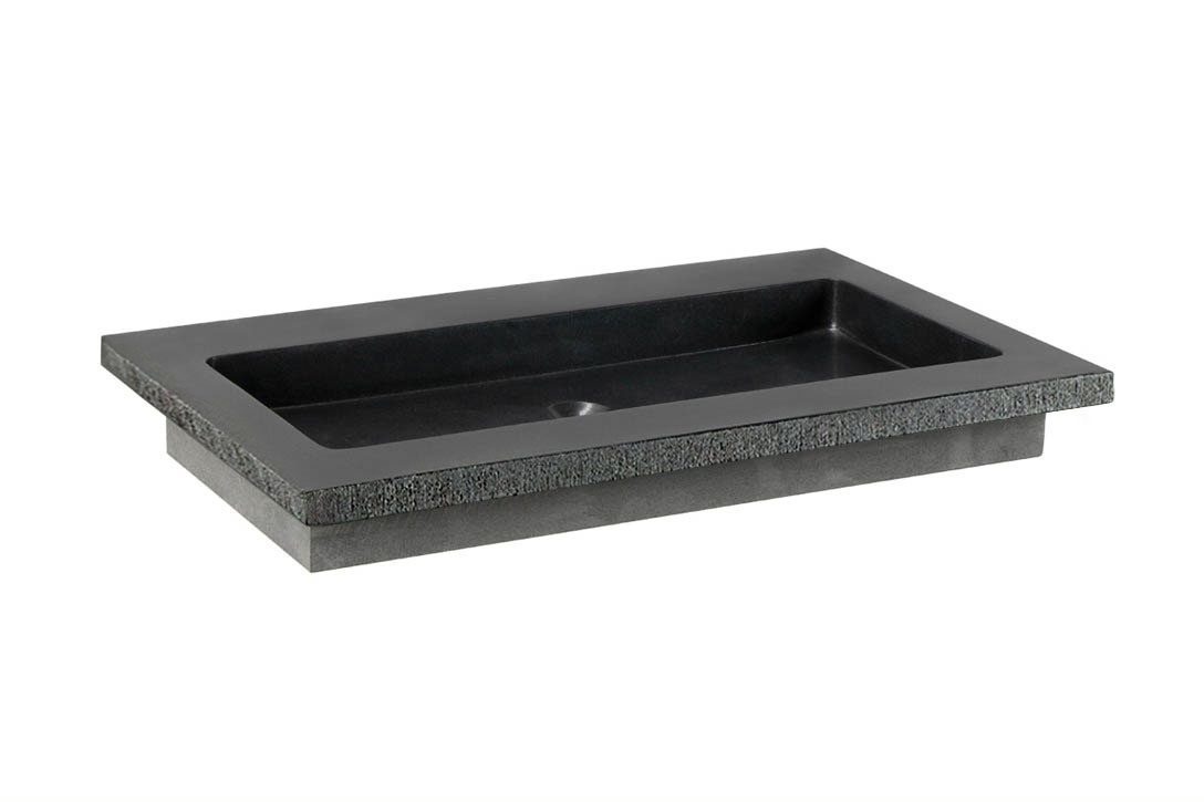 Forzalaqua Nova Wastafel Graniet Gezoet & Gefrijnd - 80,5x51,5x9,5 cm
