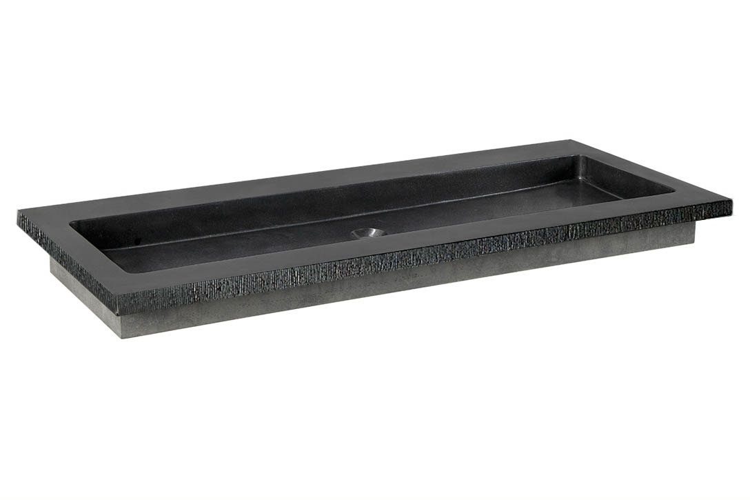 Forzalaqua Nova Wastafel Graniet Gezoet & Gefrijnd - 120,5x51,5x9,5
