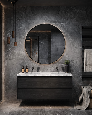 Forzalaqua Badkamermeubel - Black Oiled - Verschillende Formaten