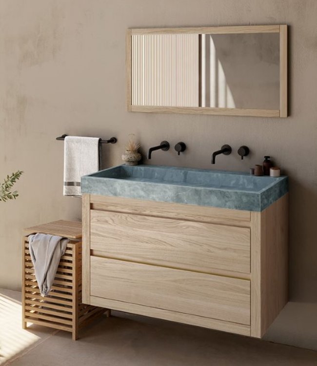 Forzalaqua Gela 2.0 Badkamermeubel - Smoke - Verschillende Maten - Inclusief Wastafel