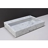 Palermo Wastafel - Carrara Gepolijst - 60x40x9 cm