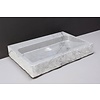 Palermo Wastafel - Carrara Gepolijst & Gekapt - 60x40x9 cm