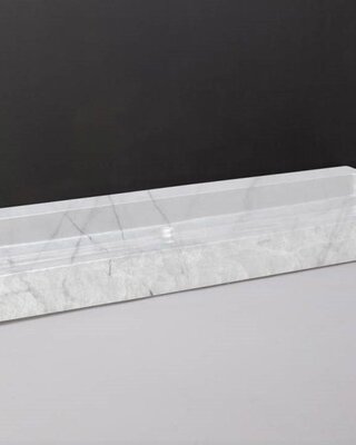 Forzalaqua Palermo Wastafel - Carrara Gepolijst & Gekapt - 100,5x51,5x9 cm